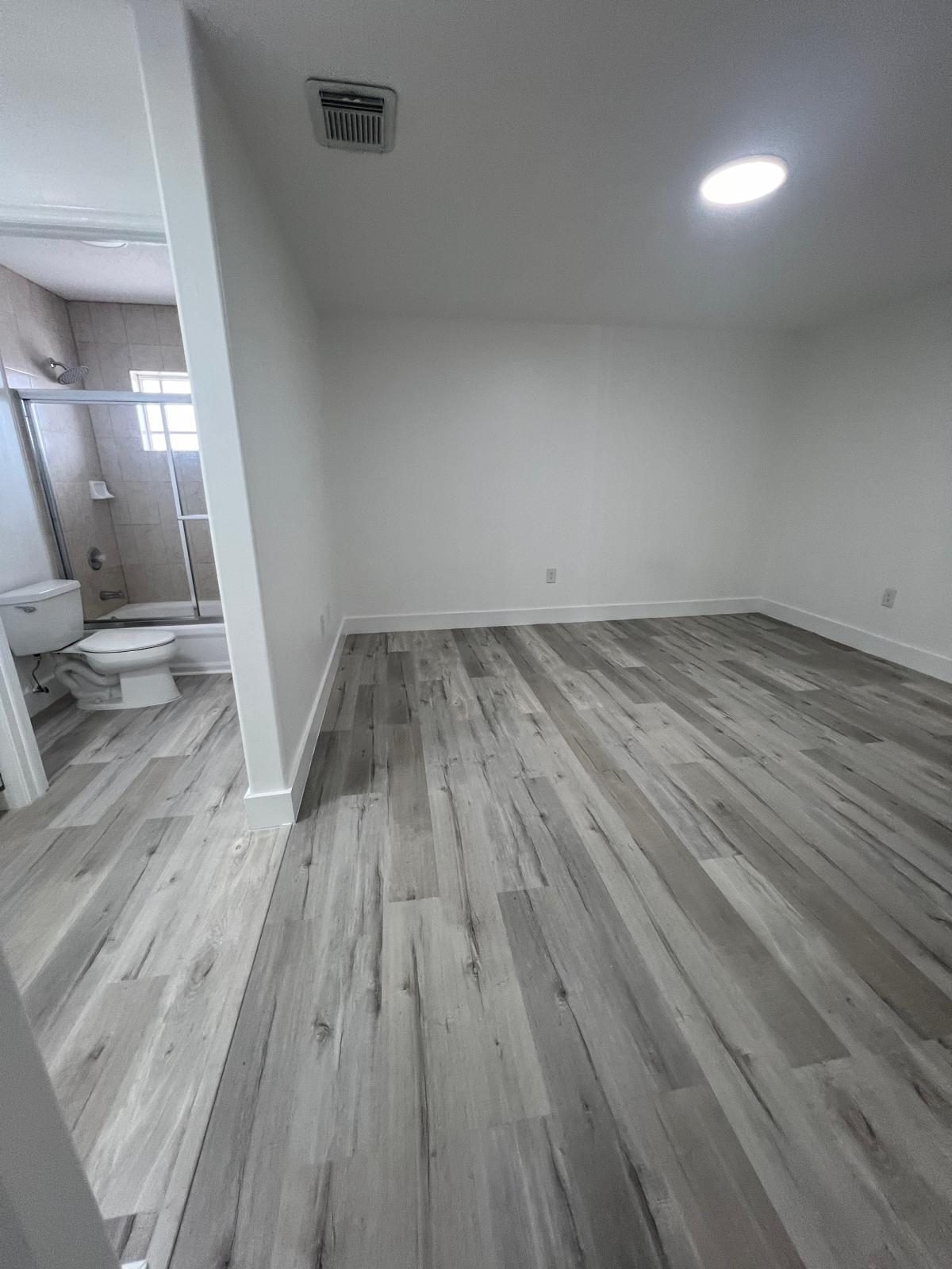 New vinyl plank flooring installation